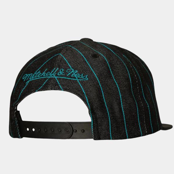 Mitchell & Ness Charlotte Hornets Dem Stripes HWC Snapback Hat Black-Black Sheep Skate Shop