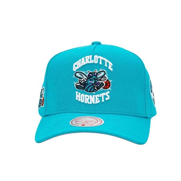 Mitchell & Ness Charlotte Hornets Double Clutch Pro HWC Snapback Hat Teal-Black Sheep Skate Shop