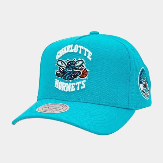 Mitchell & Ness Charlotte Hornets Double Clutch Pro HWC Snapback Hat Teal-Black Sheep Skate Shop