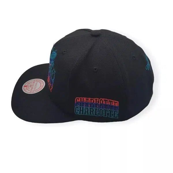 Mitchell & Ness Charlotte Hornets Drop It HWC Snapback Hat-Black Sheep Skate Shop