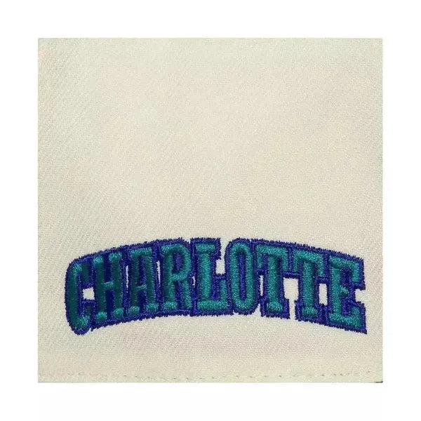 Mitchell & Ness Charlotte Hornets Dusted Double Pro HWC Snapback Hat Off White-Black Sheep Skate Shop
