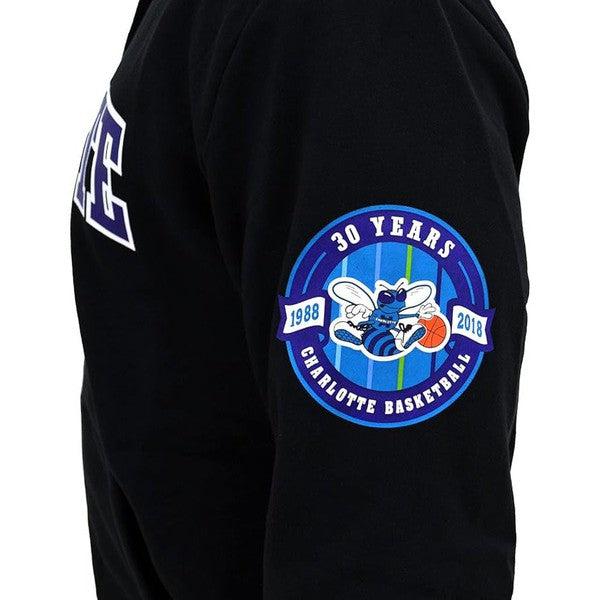 Mitchell & Ness Charlotte Hornets Game Time Retro Fleece Hoody Black-Black Sheep Skate Shop