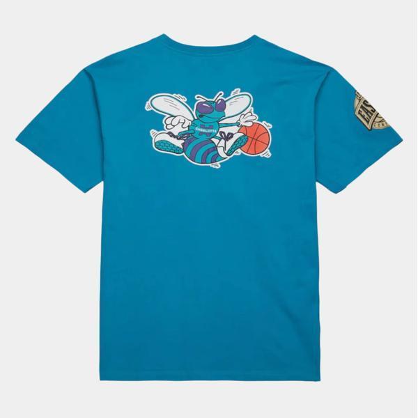 Mitchell & Ness Charlotte Hornets Hardwood Classics OG 2.0 Premium T-Shirt Teal-Black Sheep Skate Shop