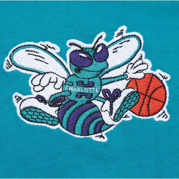 Mitchell & Ness Charlotte Hornets Hardwood Classics OG 2.0 Premium T-Shirt Teal-Black Sheep Skate Shop