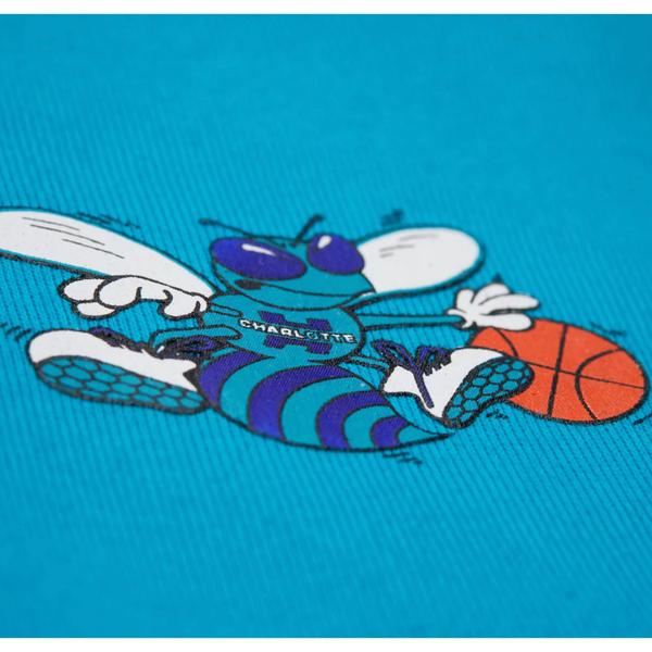 Mitchell & Ness Charlotte Hornets Hardwood Classics Training Day Premium T-Shirt Teal-Black Sheep Skate Shop