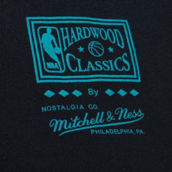 Men's Mitchell & Ness Larry Johnson Black Charlotte Hornets Hardwood  Classics Bling Concert Player T-Shirt
