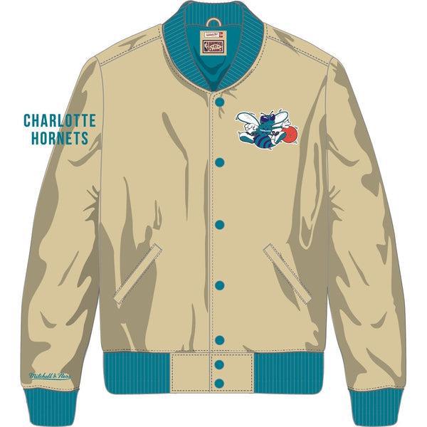 Mitchell & Ness Men's Charlotte Hornets Satin Jacket (Teal) XXL