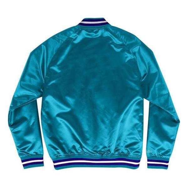 Mitchell & Ness Charlotte Hornets Lightweight Satin Jacket Teal-Black Sheep Skate Shop