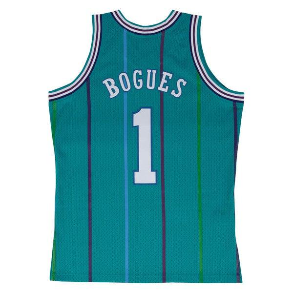 Mitchell & Ness Charlotte Hornets Muggsy Bogues Road 1992-93 Swingman Jersey Teal-Black Sheep Skate Shop