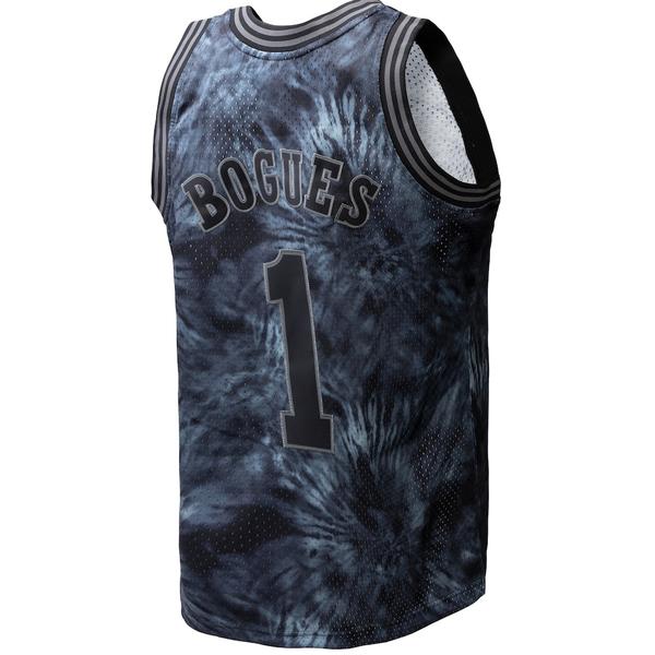 Mitchell & Ness Charlotte Hornets Muggsy Bogues Tie Dye 1992 Swingman Jersey Black-Black Sheep Skate Shop