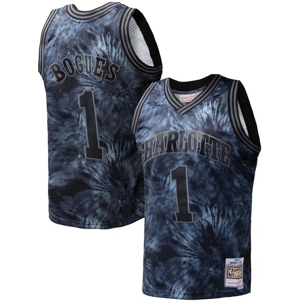 Mitchell & Ness Charlotte Hornets Muggsy Bogues Tie Dye 1992 Swingman Jersey Black-Black Sheep Skate Shop
