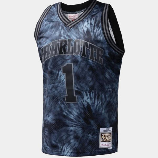 Mitchell & Ness Charlotte Hornets Muggsy Bogues Tie Dye 1992 Swingman Jersey Black-Black Sheep Skate Shop