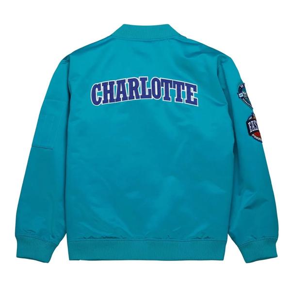 Mitchell & Ness Charlotte Hornets NBA Lightweight Satin Jacket Teal-Black Sheep Skate Shop