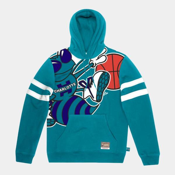 Mitchell & Ness Charlotte Hornets NBA Substantial Fleece Hoody Teal-Black Sheep Skate Shop