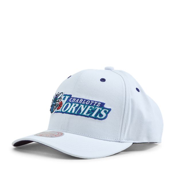 Mitchell & Ness Charlotte Hornets Oh Word Pro HWC Snapback Hat White-Black Sheep Skate Shop