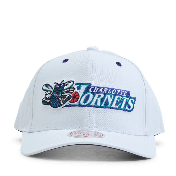 Mitchell & Ness Charlotte Hornets Oh Word Pro HWC Snapback Hat White-Black Sheep Skate Shop