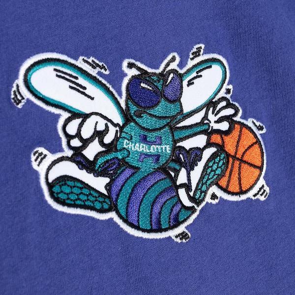 Mitchell & Ness Charlotte Hornets Play By Play 2.0 T-Shirt Purple - Teal-Black Sheep Skate Shop