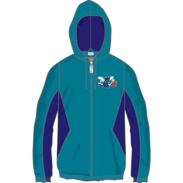 Mitchell & Ness Charlotte Hornets Playmaker Full Zip NBA Windbreaker Jacket Teal - Purple-Black Sheep Skate Shop