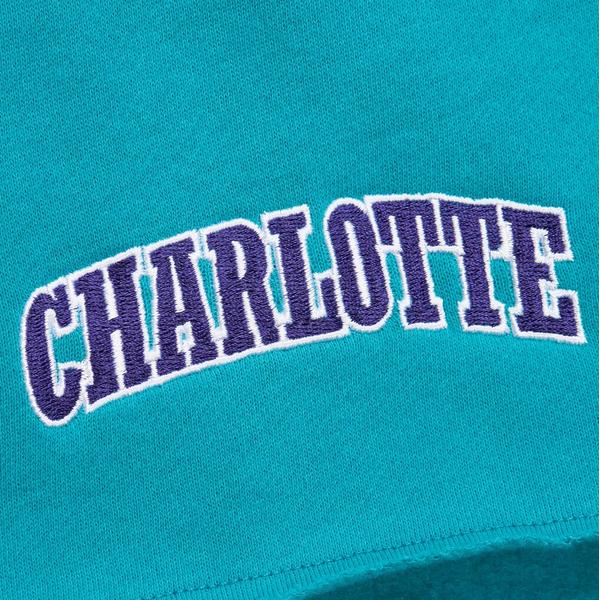 Mitchell & Ness Charlotte Hornets Postgame Fleece Shorts Teal-Black Sheep Skate Shop