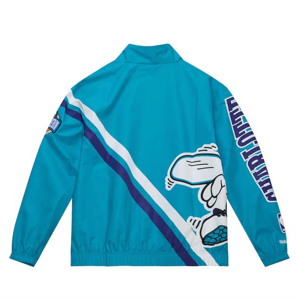 Mitchell & Ness Charlotte Hornets Retro Exploded Logo Warm-Up Full-Zip Jacket Teal-Black Sheep Skate Shop