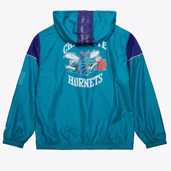 Mitchell & Ness Charlotte Hornets Retro NBA Team OG 3.0 Anorak Jacket Teal - Purple-Black Sheep Skate Shop