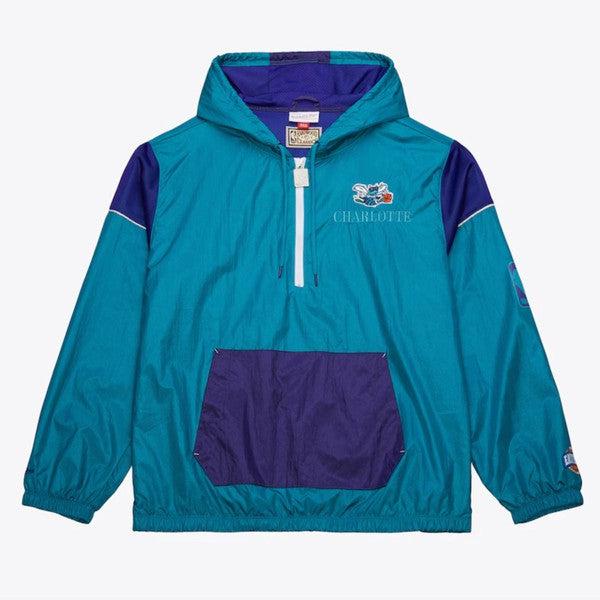 Mitchell & Ness Charlotte Hornets Retro NBA Team OG 3.0 Anorak Jacket Teal - Purple-Black Sheep Skate Shop