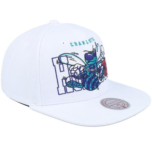 Mitchell & Ness Charlotte Hornets See Through HWC Snapback Hat White-Black Sheep Skate Shop