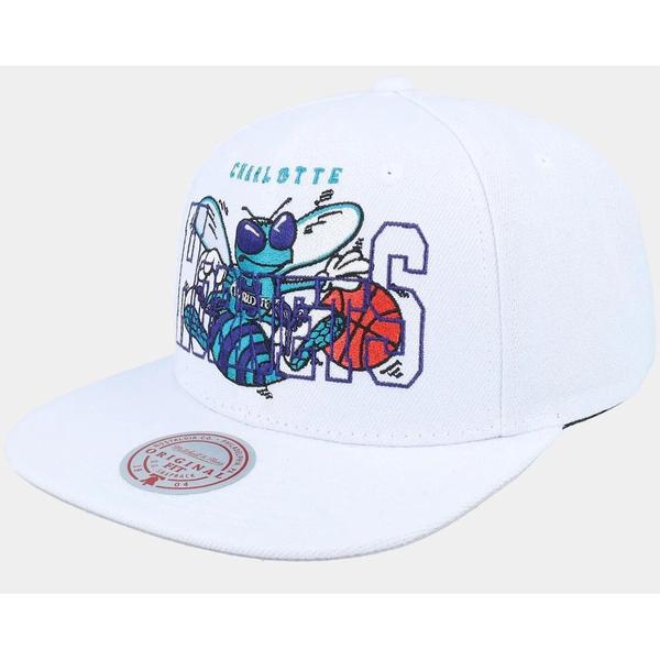 Mitchell & Ness Charlotte Hornets See Through HWC Snapback Hat White-Black Sheep Skate Shop