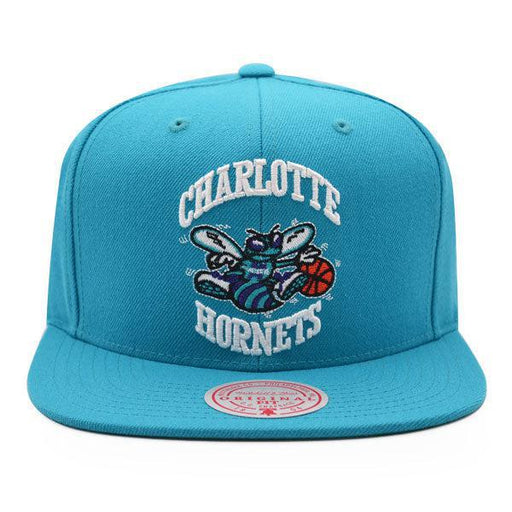 Mitchell & Ness Charlotte Hornets Team Ground Snapback Hat Teal-Black Sheep Skate Shop