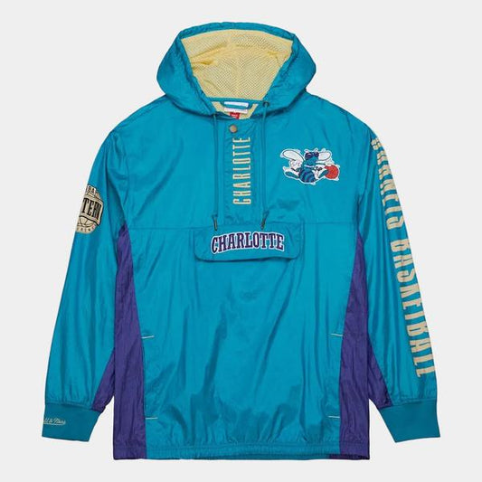 Mitchell & Ness Charlotte Hornets Team OG 2.0 Anorak NBA Windbreaker Jacket Teal-Black Sheep Skate Shop