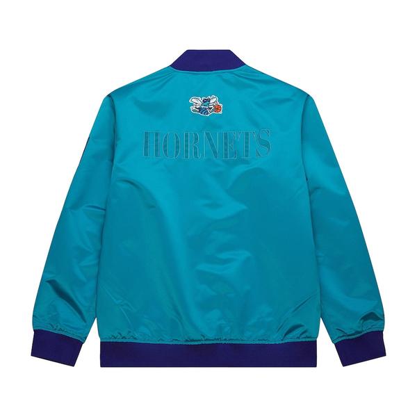 Mitchell & Ness Charlotte Hornets Team OG 3.0 NBA Lightweight Satin Jacket Teal-Black Sheep Skate Shop