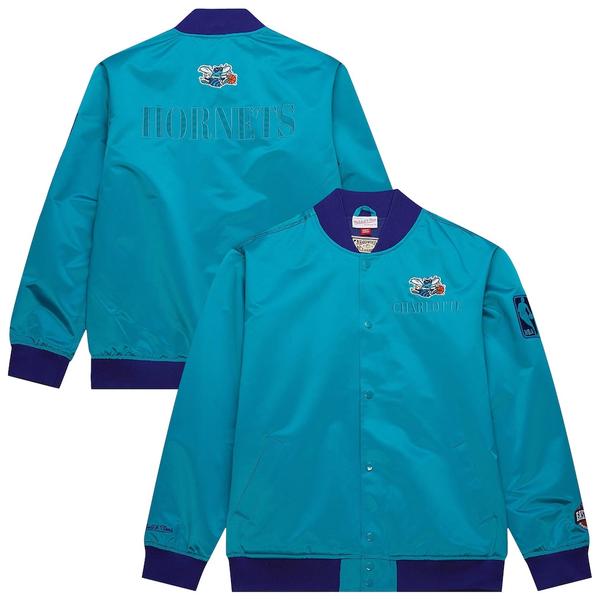 Mitchell & Ness Charlotte Hornets Team OG 3.0 NBA Lightweight Satin Jacket Teal-Black Sheep Skate Shop