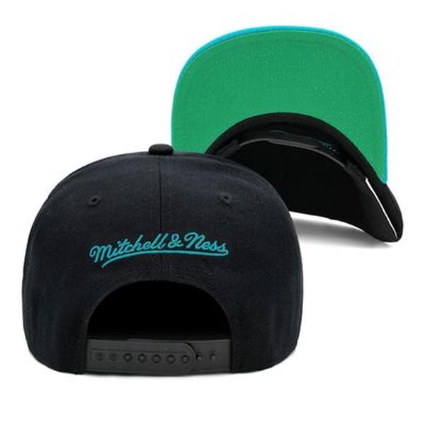 Mitchell & Ness Charlotte Hornets Team Script 2.0 HWC Snapback Hat Black - Teal-Black Sheep Skate Shop