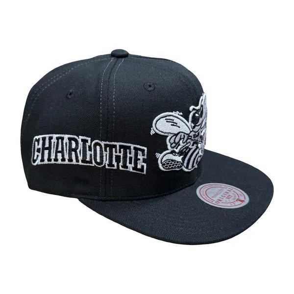Mitchell & Ness Charlotte Hornets Trifecta HWC Snapback Hat Black-Black Sheep Skate Shop