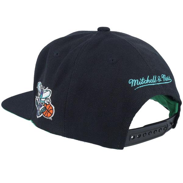 Mitchell & Ness Charlotte Hornets Triple Play HWC Snapback Hat Black-Black Sheep Skate Shop