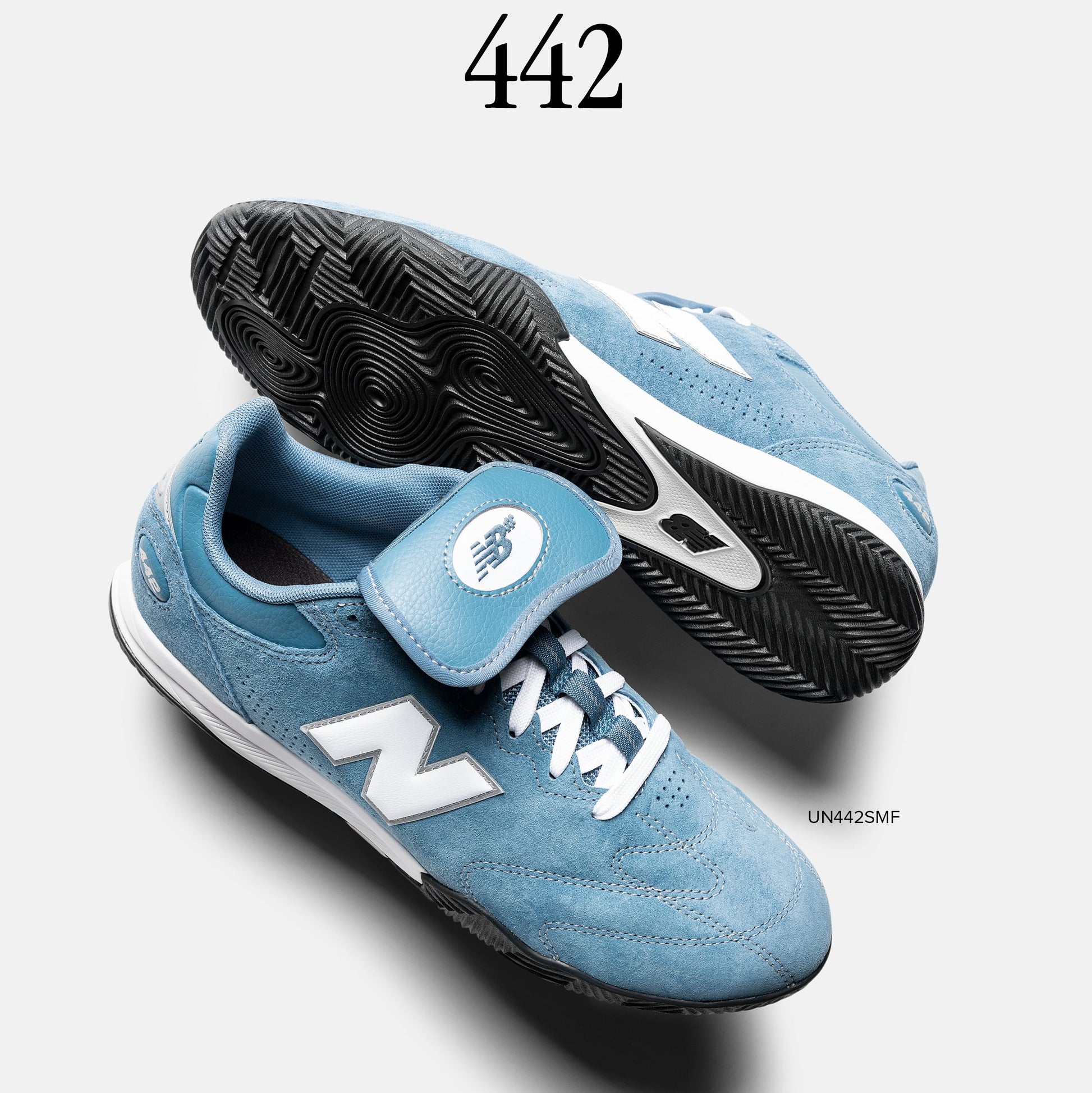 New Balance Numeric 442 Soccer Shoe UN442SMF Blue - White-Black Sheep Skate Shop