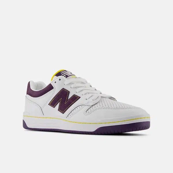 New Balance Numeric 480 NM480PST White - Purple-Black Sheep Skate Shop