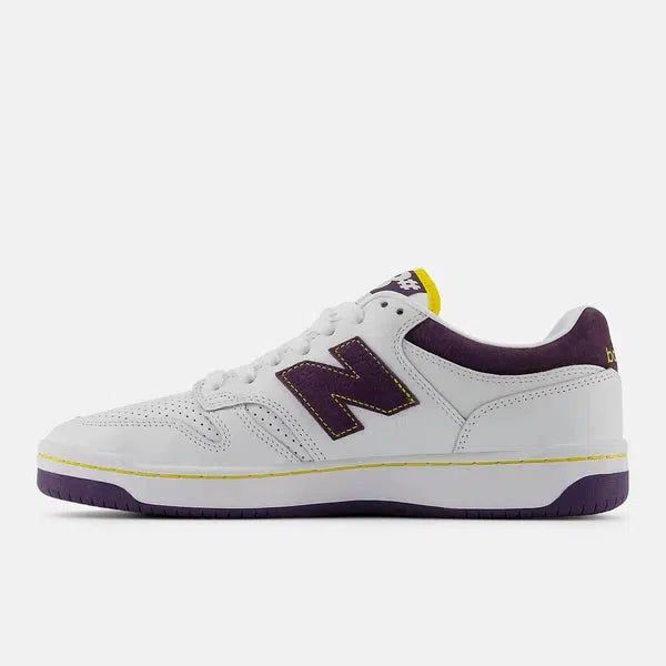 New Balance Numeric 480 NM480PST White - Purple-Black Sheep Skate Shop