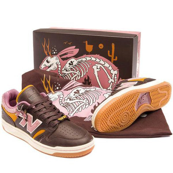 New Balance Numeric x 303 Boards x Jeremy Fish 480 NM480FXT Brown - Pink-Black Sheep Skate Shop