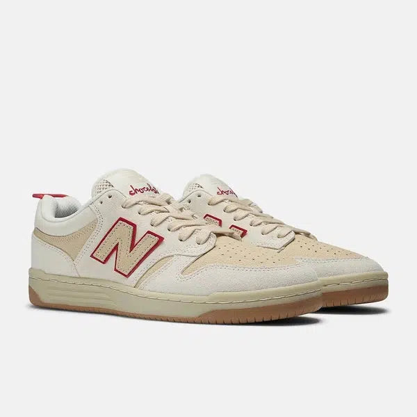 New Balance Numeric x Chocolate Skateboards 480 NM480SWT White - Red-Black Sheep Skate Shop