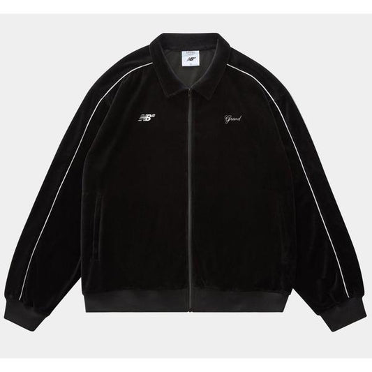 New Balance Numeric x Grand Collection Velour Track Jacket Black-Black Sheep Skate Shop