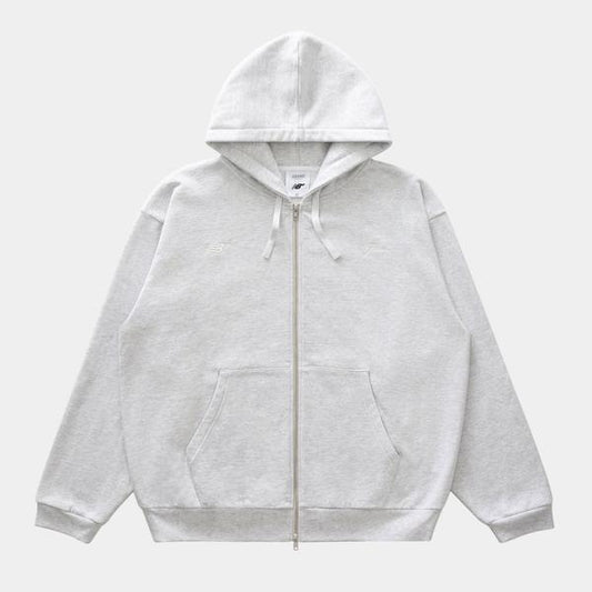 New Balance Numeric x Grand Collection Zip Hoodie Grey Heather-Black Sheep Skate Shop