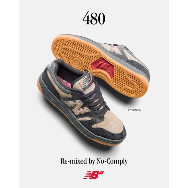 New Balance Numeric x No Comply 480 NM480SMK Black - Brown – Black