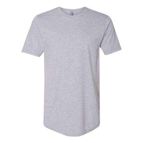 Next Level Curved Hem Long Tee Heather Grey-Black Sheep Skate Shop