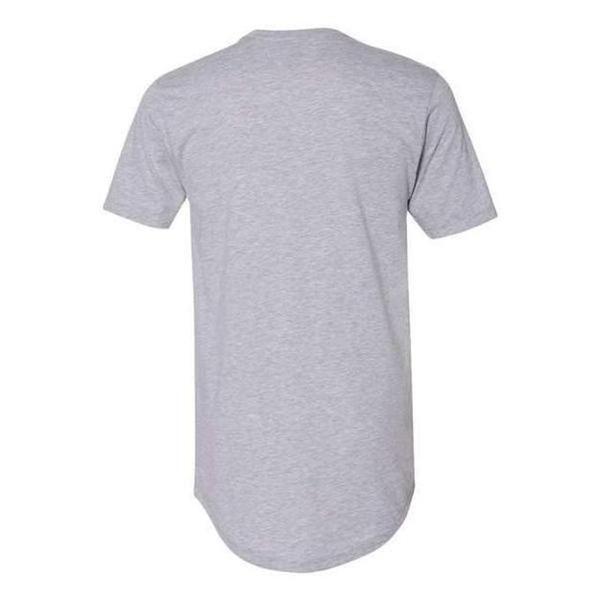 Next Level Curved Hem Long Tee Heather Grey-Black Sheep Skate Shop