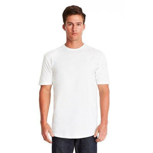 Next Level Curved Hem Long Tee White-Black Sheep Skate Shop