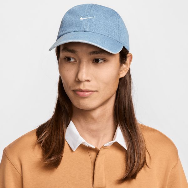 Nike Club Unstructured Denim Cap Aegean Storm - Thunder Blue - White-Black Sheep Skate Shop