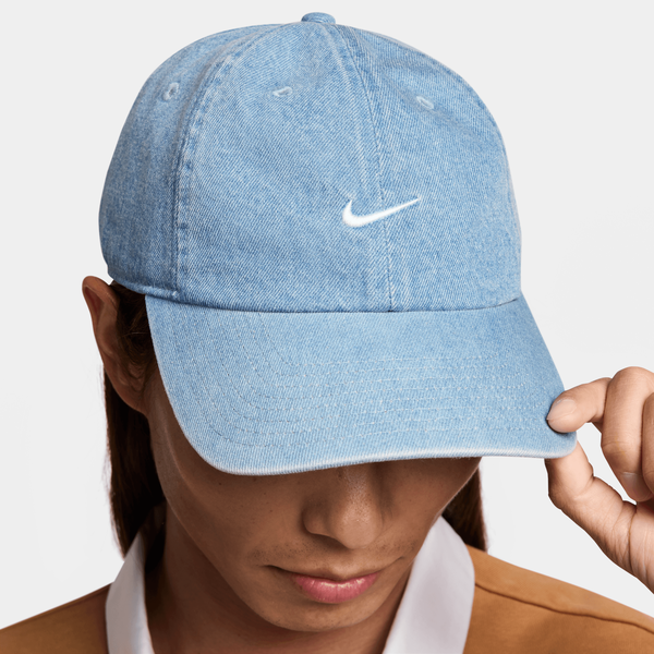 Nike Club Unstructured Denim Cap Aegean Storm - Thunder Blue - White-Black Sheep Skate Shop