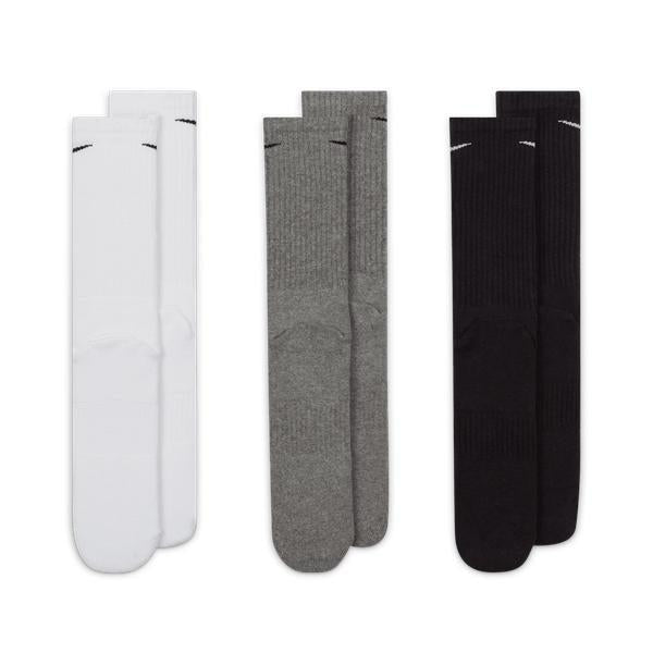 Nike Everyday Crew Socks 3-Pack White - Black - Grey-Black Sheep Skate Shop