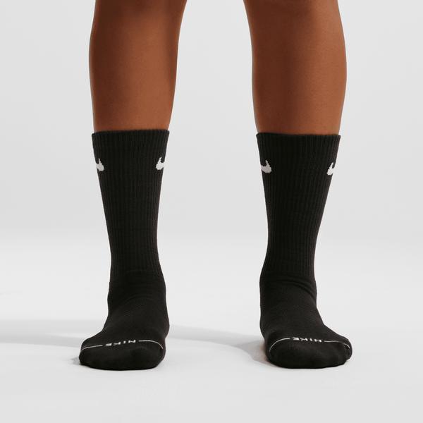 Nike Everyday Elevated Crew Socks 6-Pack Black-Black Sheep Skate Shop